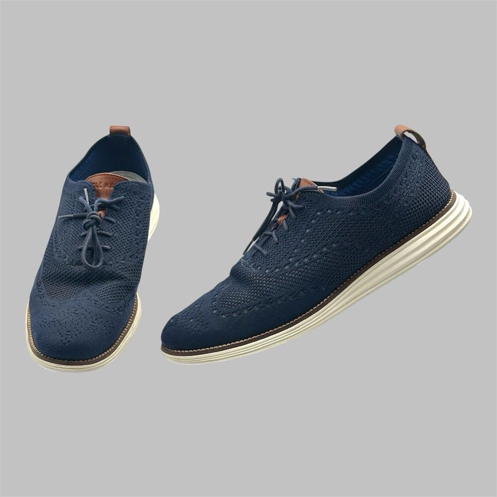 Cole Haan Men Original Grand Stitchlite Wing Oxford Navy Ivory C27960 /US 11.5 M